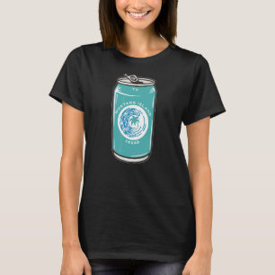 Camiseta Isla Mustang Texas Texas Beach Beer Soda Can Souve