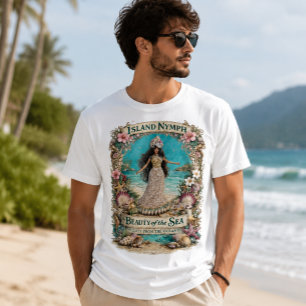 Camiseta Isla Ninfa Arte Tropical Espiritual Oceánico Fanta