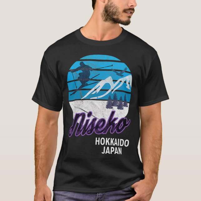 Camiseta Isla Niseko Hokkaido Estación de Esquí de Japón (Anverso)
