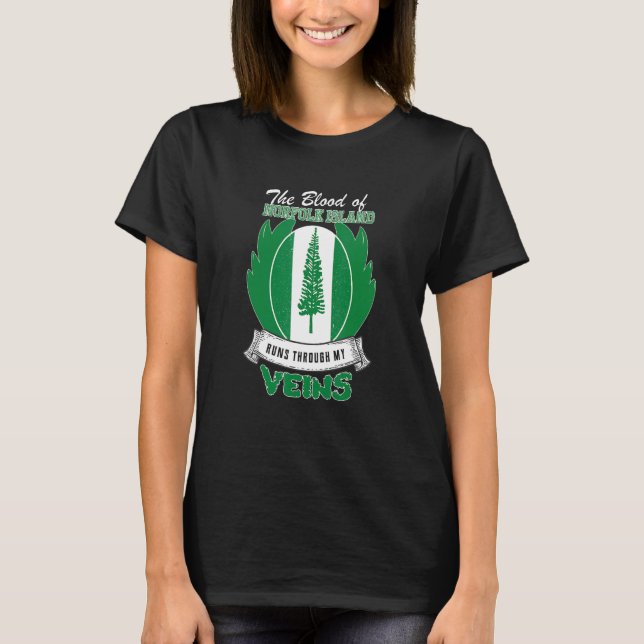 Camiseta Isla Norfolk en mis venas (Anverso)