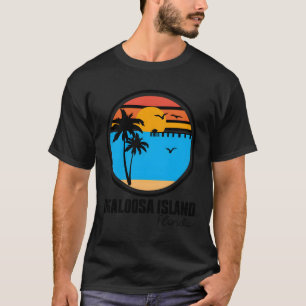 Camiseta Isla Okaloosa Florida Islas de palmeras del océano