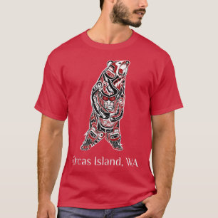 Camiseta Isla Orcas WA Nativo Estadounidense Brown Grizz