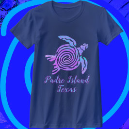 Camiseta Isla Padre Texas Brillante Turca Marina
