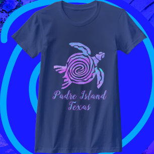 Camiseta Isla Padre Texas Brillante Turca Marina