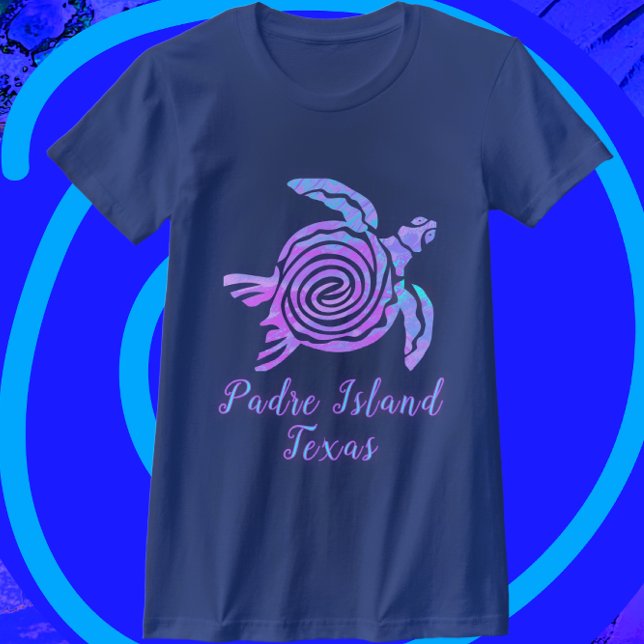 Camiseta Isla Padre Texas Brillante Turca Marina (Subido por el creador)