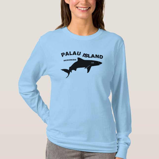 Camiseta Isla Palau - Buceo de tiburones en Micronesia (Anverso)