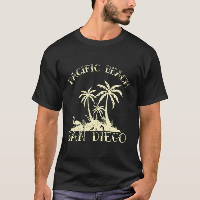 Camiseta Isla Palm Tree Pacific Beach San Diego (Anverso)