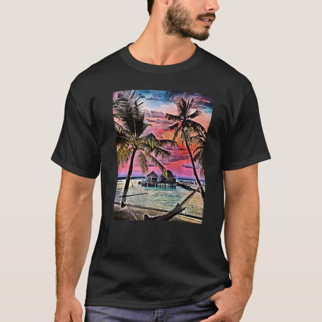 Camiseta Isla Paraíso Maldivas 1 (Anverso)