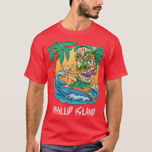 Camiseta Isla Phillip Australia Palm Tree Surfing Beach V