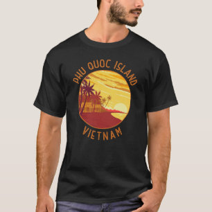 Camiseta Isla Phu Quoc, Vietnam, círculo retro perturbado