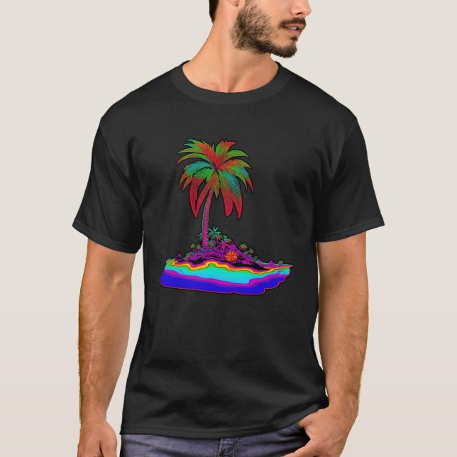 Camiseta Isla Psicodélica Tropical (Anverso)