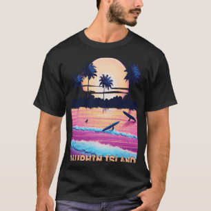 Camiseta Isla Retro Dauphin Surf de recuerdo de Alabama