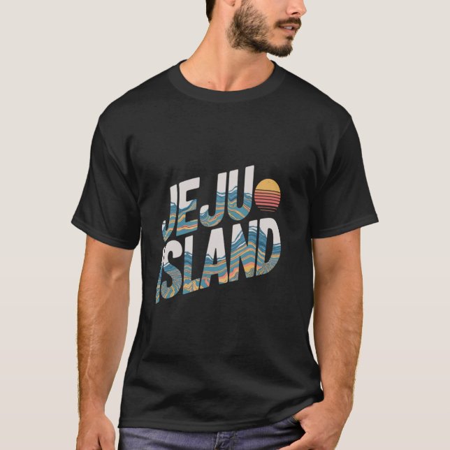Camiseta Isla Retro Jeju Explorador de la naturaleza Ama Co (Anverso)