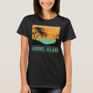 Camiseta Isla Retro Sanibel Florida Tropical Sunset Beach
