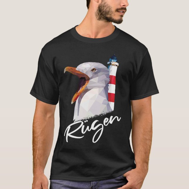Camiseta Isla Rügen Mar Báltico Vacaciones Gaviota Rüganer  (Anverso)