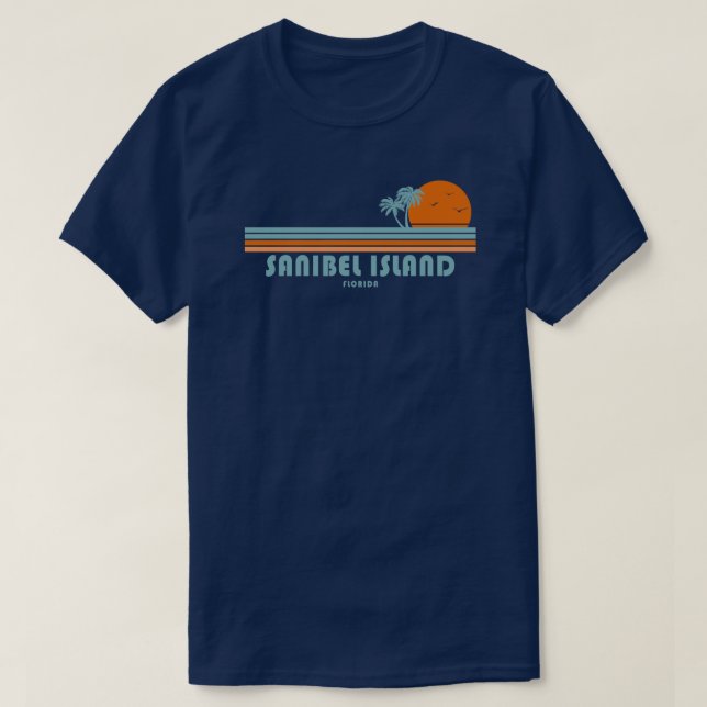 Camiseta Isla Sanibel Florida Palmeras (Diseño del anverso)
