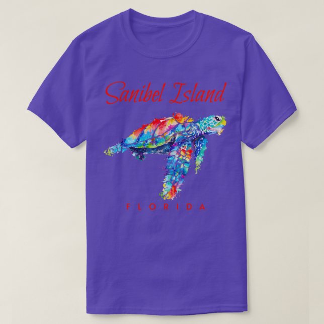 Camiseta Isla Sanibel Florida Turba acuática (Diseño del anverso)