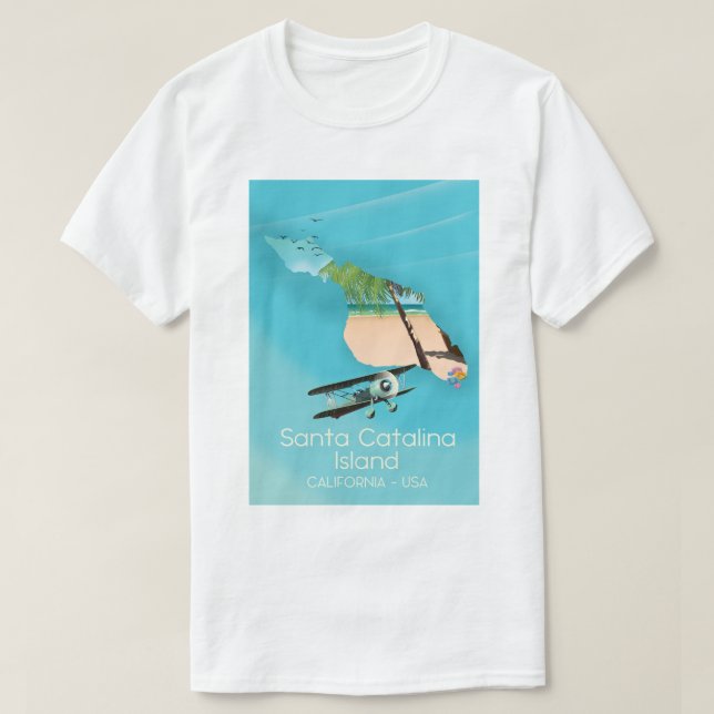 Camiseta Isla Santa Catalina California Estados Unidos (Diseño del anverso)