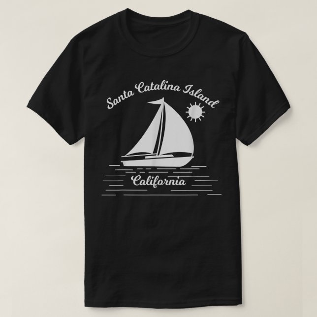 Camiseta Isla Santa Catalina California Sailboat Accessor (Diseño del anverso)
