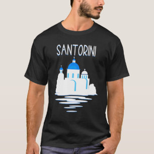 Camiseta Isla Santorini Grecia Isla Ellada Vertical Griega
