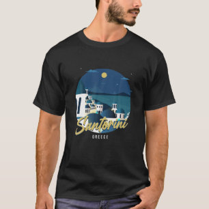 Camiseta Isla Santorini Grecia Isla Retro Vintage Grecia
