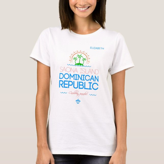 Camiseta Isla Saona. República Dominicana. Mar Caribe (Anverso)