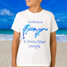 Camiseta Isla St. Simons GA Delfines Playful