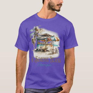 Camiseta Isla St Simons GA Tiki Bar Beach Watercolor Desi