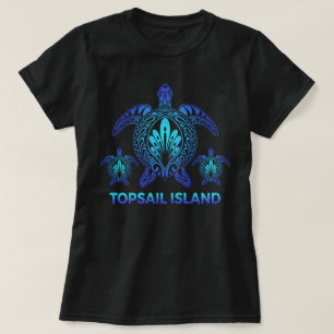Camiseta Isla Topsail Souvenirs de tortugas marinas de Caro