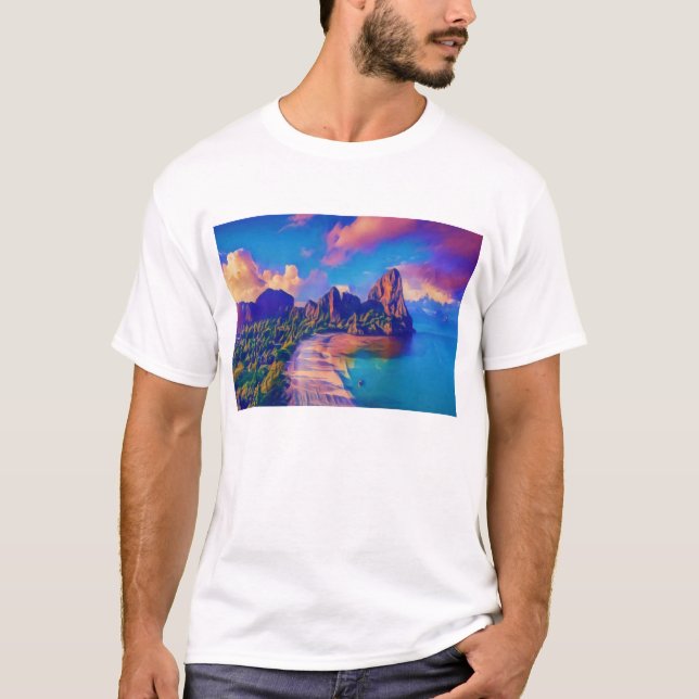 Camiseta Isla tropical (Anverso)