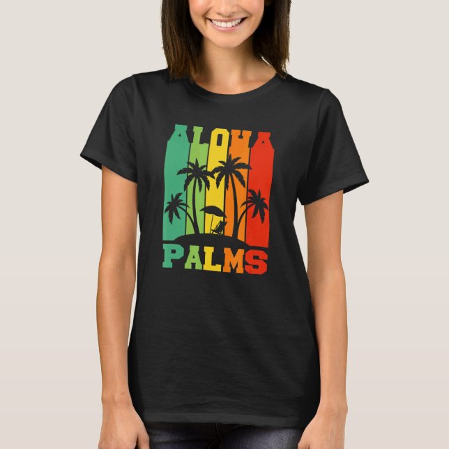 Camiseta Isla Tropical con collar de flores de Hawaii (Anverso)