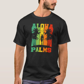 Camiseta Isla Tropical de Aloha Palms Fiesta Hawaii