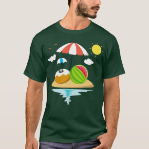 Camiseta Isla Tropical de Verano Exótica sandía de frutas