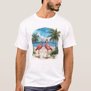 Camiseta Isla Tropical Flamenco