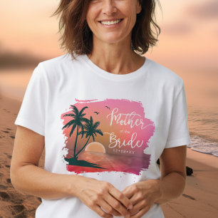 Camiseta Isla Tropical Madre de la Novia Rosa ID581
