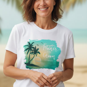 Camiseta Isla Tropical Madre del Novio Teal ID581