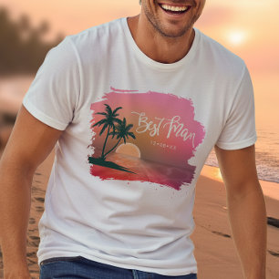 Camiseta Isla Tropical Mejor Hombre Rosa ID581