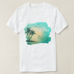 Camiseta Isla Tropical Mejor Hombre Verde azulado ID581