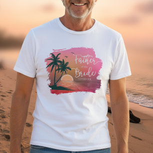 Camiseta Isla Tropical Padre de la Novia Rosa ID581