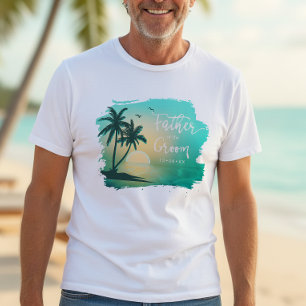 Camiseta Isla Tropical Padre del Novio Verde ID581