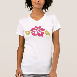 Camiseta Isla Tropical Rosa de Hawái Flor Hibiscus