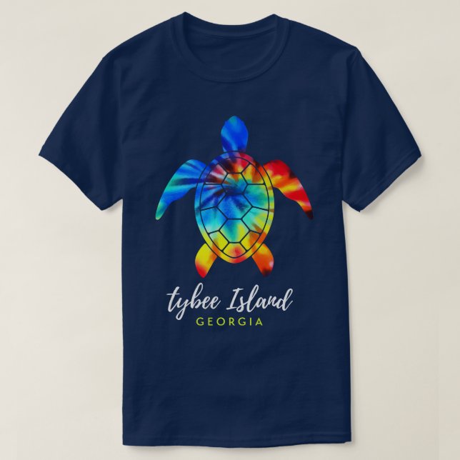 Camiseta Isla Tybee Georgia Mar Turtle Dye (Diseño del anverso)