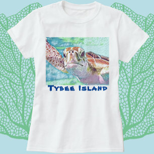 Camiseta Isla Tybee - Georgia Watercolor Sea Turbe