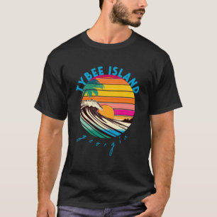 Camiseta Isla Tybee Retro Playa de Georgia estilo años 1980