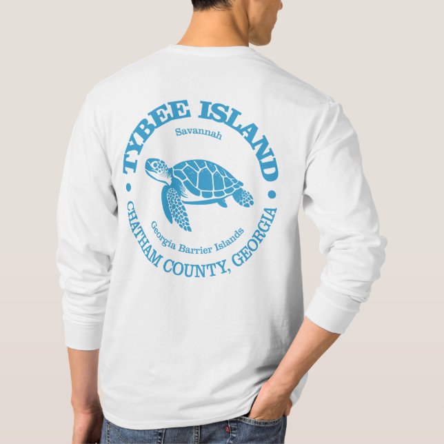 Camiseta Isla Tybee (tortuga marina) (Reverso)