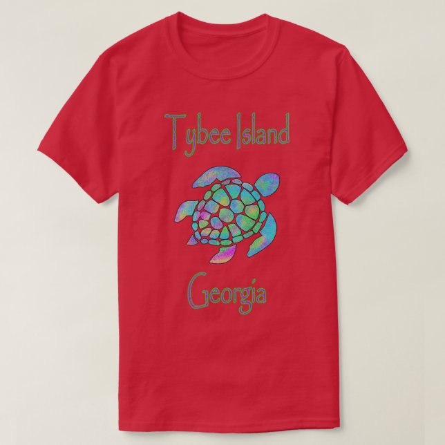 Camiseta Isla Tybee - Tortuga marina de Georgia (Diseño del anverso)