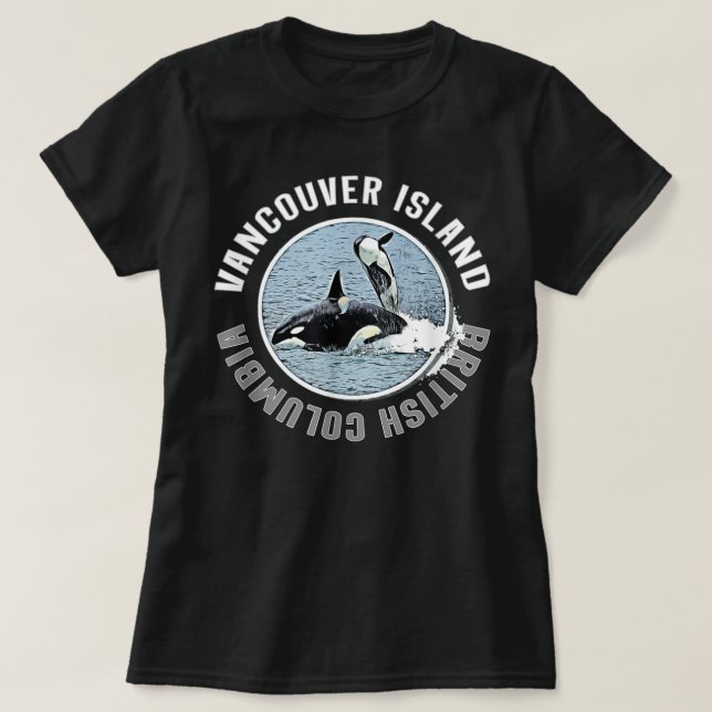Camiseta Isla Vancouver BC Canadá Orca Ballenas Adventure K (Diseño del anverso)