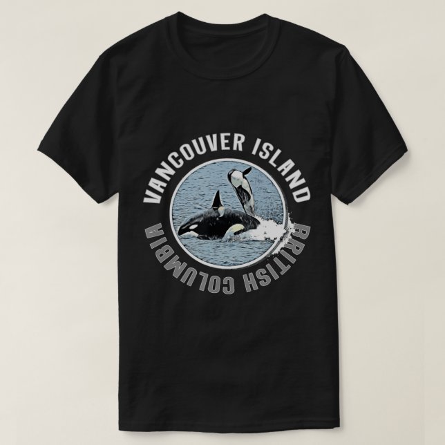 Camiseta Isla Vancouver BC Canadá Orca Ballenas Adventure K (Diseño del anverso)