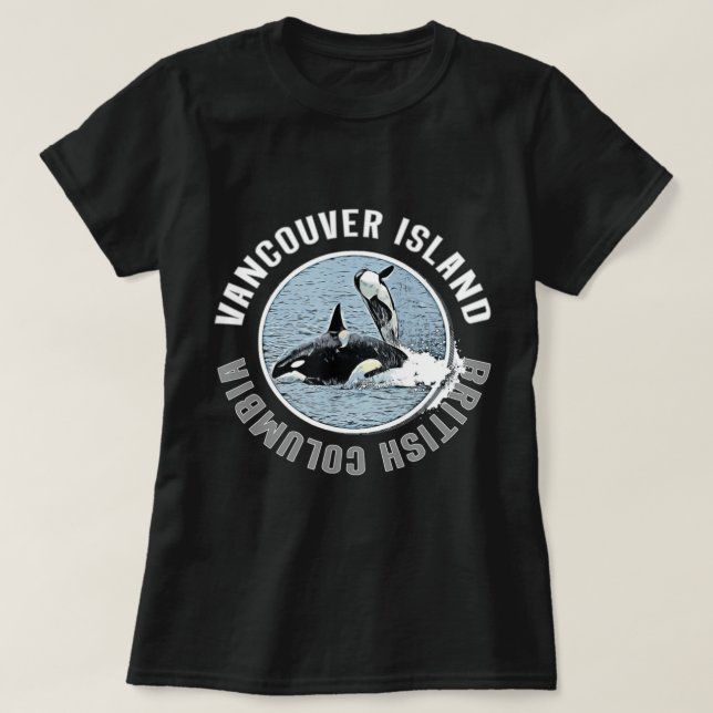 Camiseta Isla Vancouver BC Canadá Orca Ballenas Adventure K (Diseño del anverso)