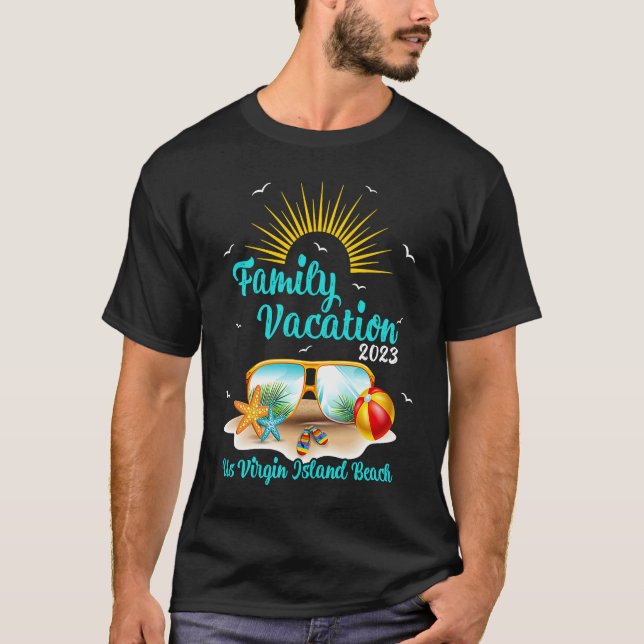 Camiseta Isla Vírgenes Estadounidense por las Vacaciones Re (Anverso)